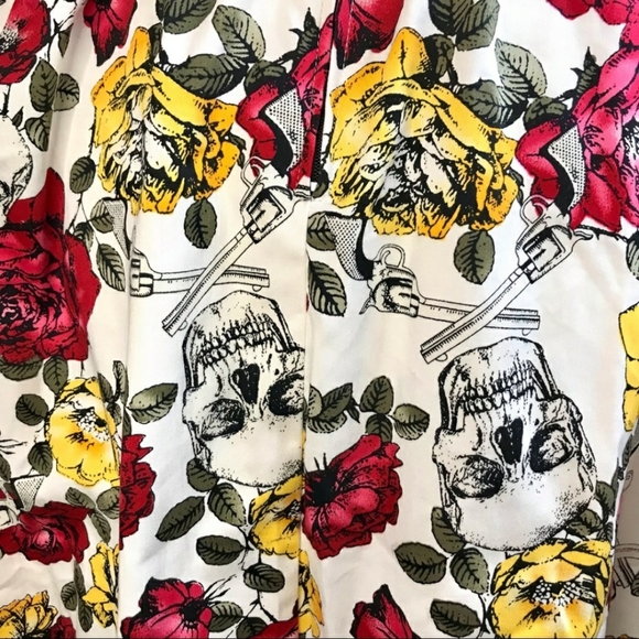Rockabilly Guns N Roses Sweetheart Dress - Picture 4 of 11